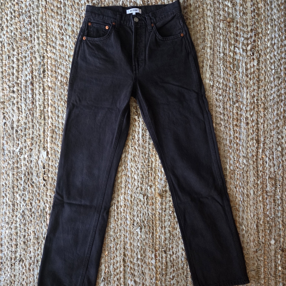 Re/Done Black 90s High Rise Loose Fit Jeans